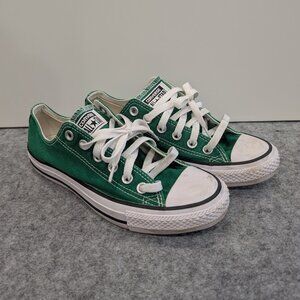 Green Converse Low Tops Shoes Size 7 Womens/5 Mens